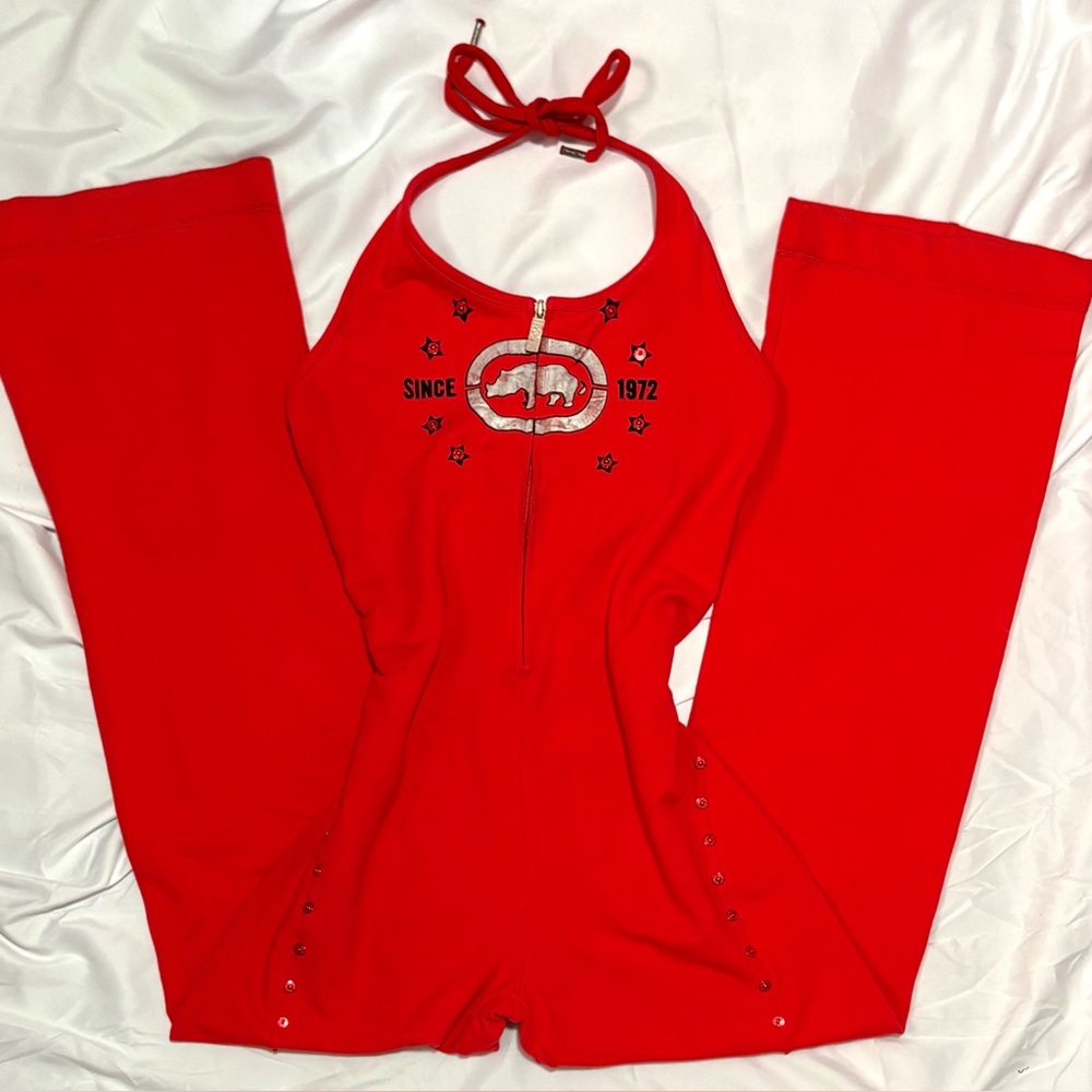 INSANE Y2K Echo Red Jumpsuit